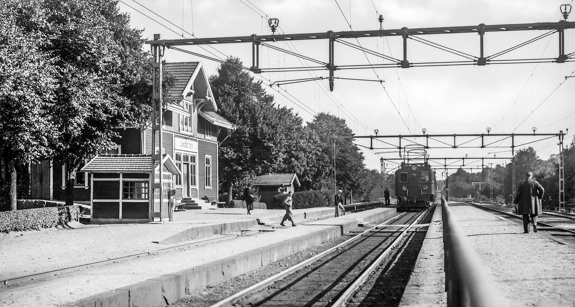 GBJ Bg/Bs-lok med tåg i Landvetter 1936